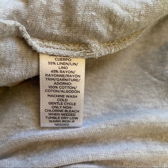 LOFT gray peplum dot lace top - Picture 5 of 6